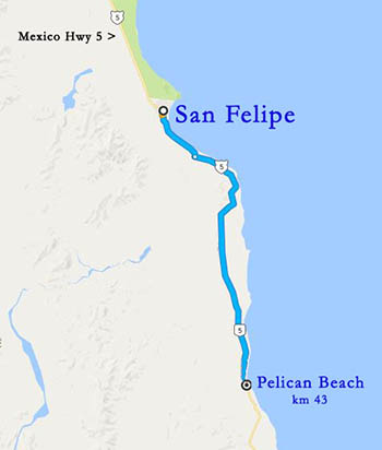 San Felipe to Pelican Beach