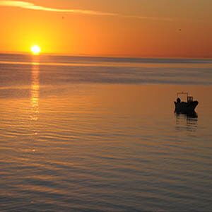 Sunrise on Gulf of California